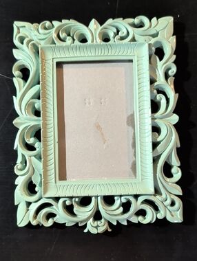 Hotel Collection Mint Carved Decorative Picture Frame